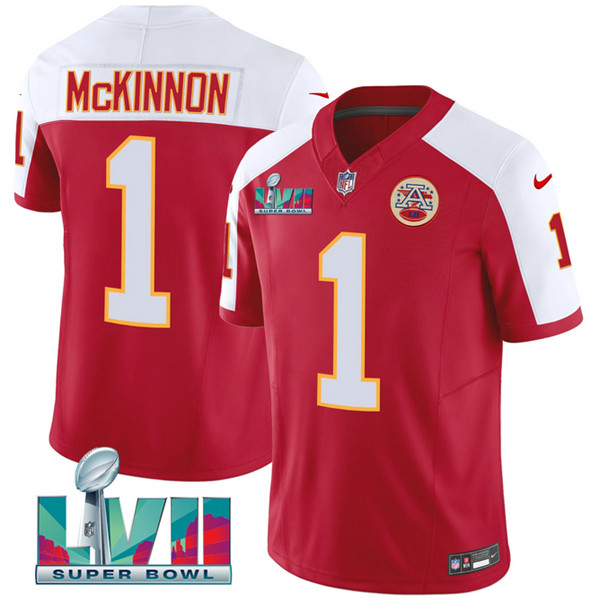Men’s Kansas City Chiefs #1 Jerick McKinnon Red 2023 F.U.S.E. With Super Bowl LVII Patch Vapor Untouchable Limited Stitched Jersey Men’s Kansas City Chiefs #1 Jerick McKinnon Red 2023 F.U.S.E. With Super Bowl LVII Patch Vapor Untouchable Limited Stitched Jersey
